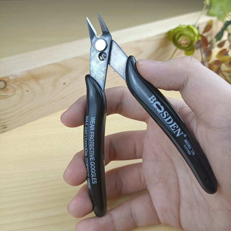 BOOSDEN Flush Cut Pliers  5 Pack  5 Inch Small Wire Cutters  BOOSDEN 170 Wire Cutters Flush Cutter Pliers  Micro Flush Cutter  Wire Cutters for Crafts  Models  Zip Ties Snips  Nippers  Electronic Side Cutters - Image 5